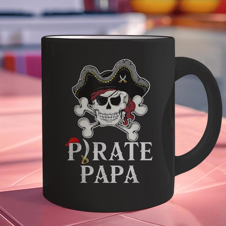 Pirate Papa Costume Jolly Roger Crossbones Pirate Dad Graphic Print Coffee Mug