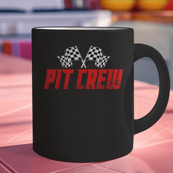 Pit Crew Family Racing Birthday Race Car For Dad Mom Kids Graphic Print Coffee Mug