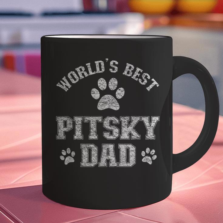 Pitsky Dog Dad World's Best Pitsky Daddy Men Women Girls Kids Graphic Print Coffee Mug