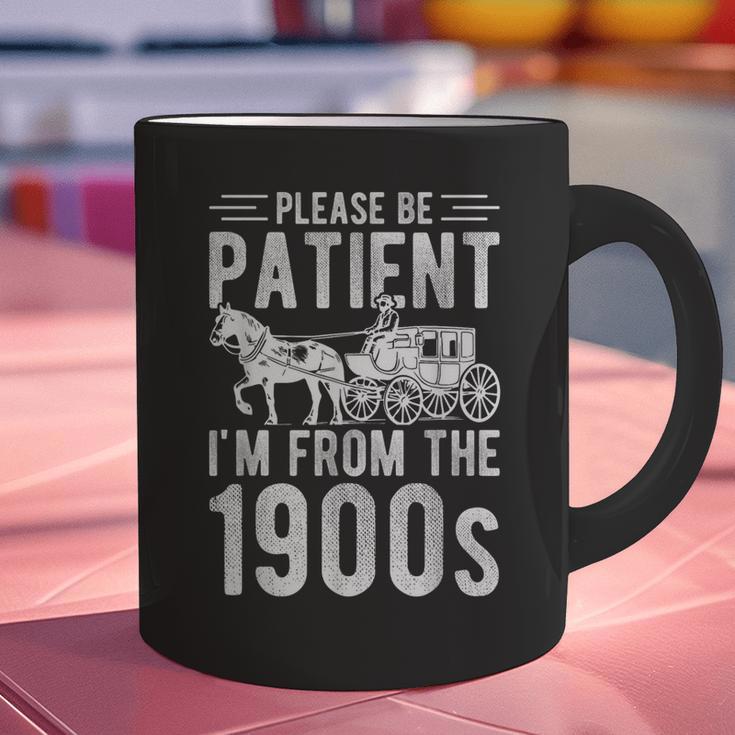 PLEASE BE PATIENT I'M FROM THE 1900s Vintage 1900s Retro Graphic Print Coffee Mug