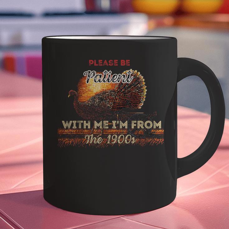 Please Be Patient With Me I'm From The 1900s Vintage Turkey Graphic Print Coffee Mug
