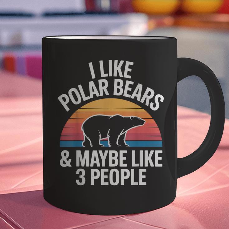 I Like Polar Bears Maybe 3 People Sarcastic Introvert Humor Graphic Print Coffee Mug