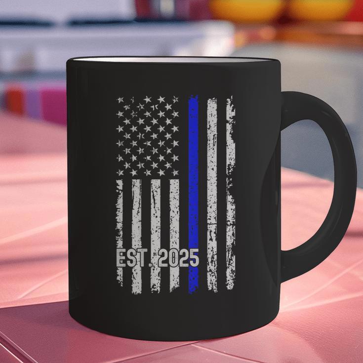 Police Graduation Est 2025 Back Print Police Academy Vintage Graphic Print Coffee Mug