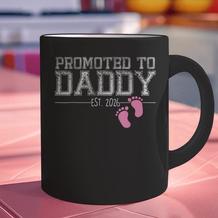 Promoted To Daddy Est 2026 Shirt New Daddy New Dad Graphic Print Coffee Mug