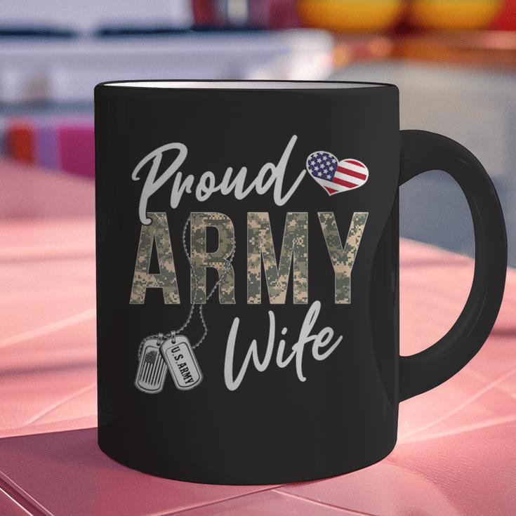 Proud Army Wife Army Graduation Wife US Army Wife Graphic Print Coffee Mug