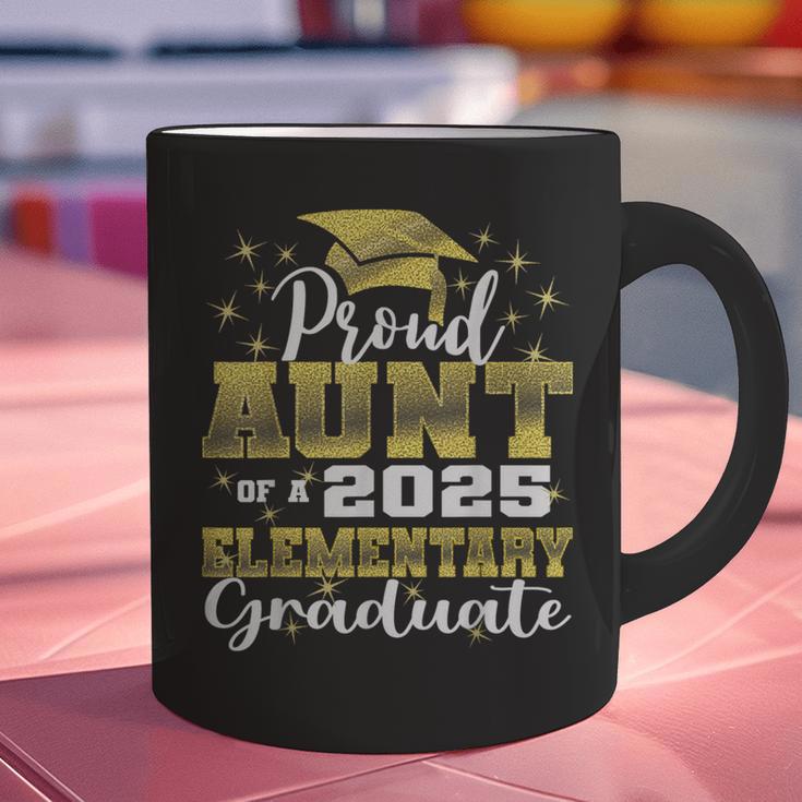 Proud Aunt Of 5th Grade Graduate 2025 Elementary Graduation Graphic Print Coffee Mug