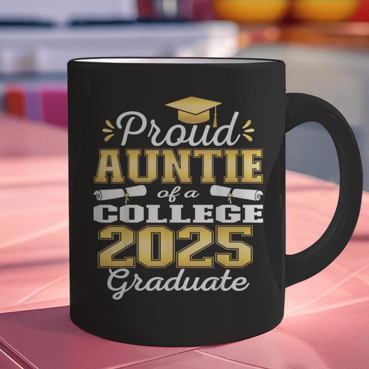 Proud Auntie Of 2025 College Graduate Family 25 Graduation Graphic Print Coffee Mug
