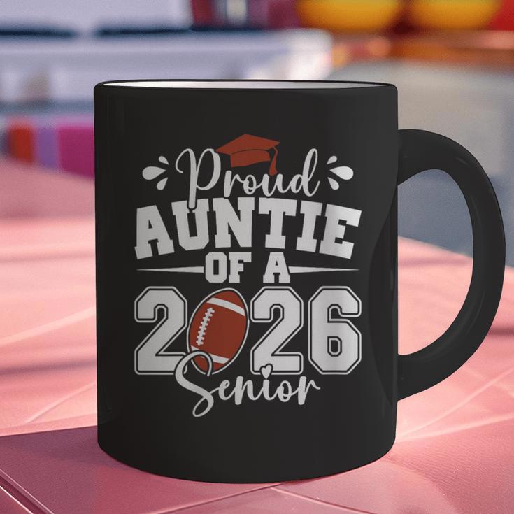 Proud Auntie Of A 2026 Senior Football Graduation Family Graphic Print Coffee Mug