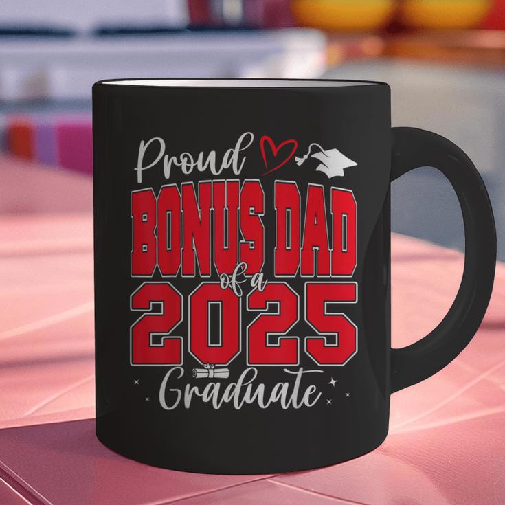 Proud Bonus Dad Of a Class Of 2025 Graduate Graduation Graphic Print Coffee Mug