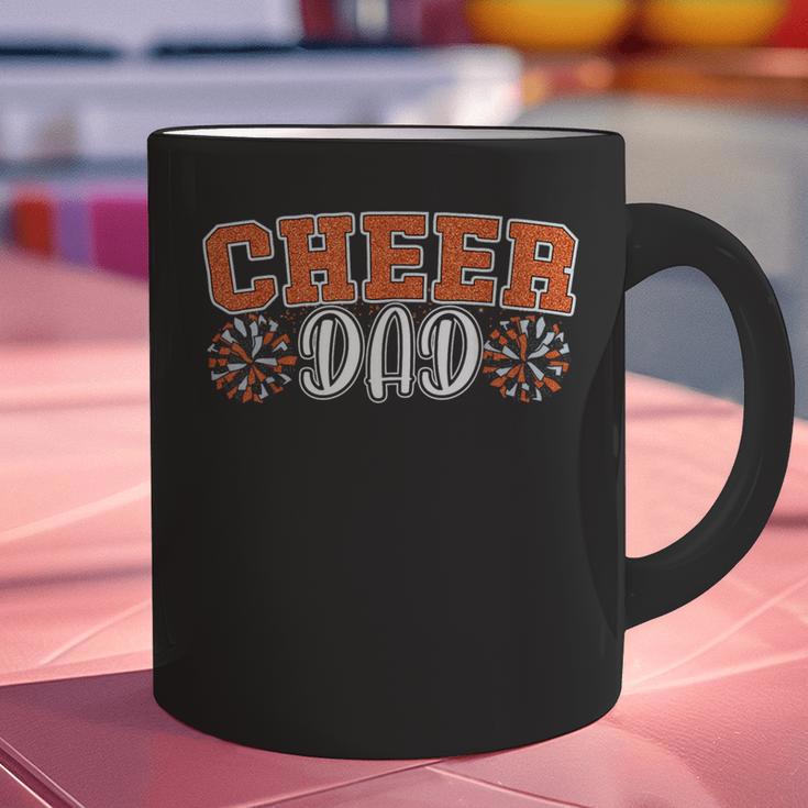 Proud Cheer Dad My Favorite Cheerleader Calls Me Dad Orange Graphic Print Coffee Mug
