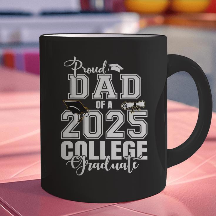 Proud Dad Of A 2025 College Graduate Graduation Graphic Print Coffee Mug