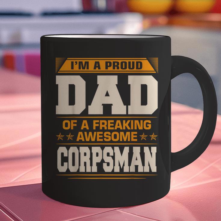 Proud Dad Of Awesome Corpsman Father's Day Graphic Print Coffee Mug