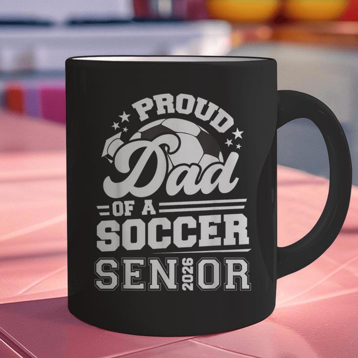 Proud Dad Of A Soccer Ball Senior Class Of 2026 Graduation Graphic Print Coffee Mug