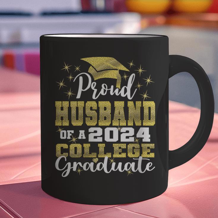 Proud Husband Of 2024 College Graduate Family 24 Graduation Graphic Print Coffee Mug