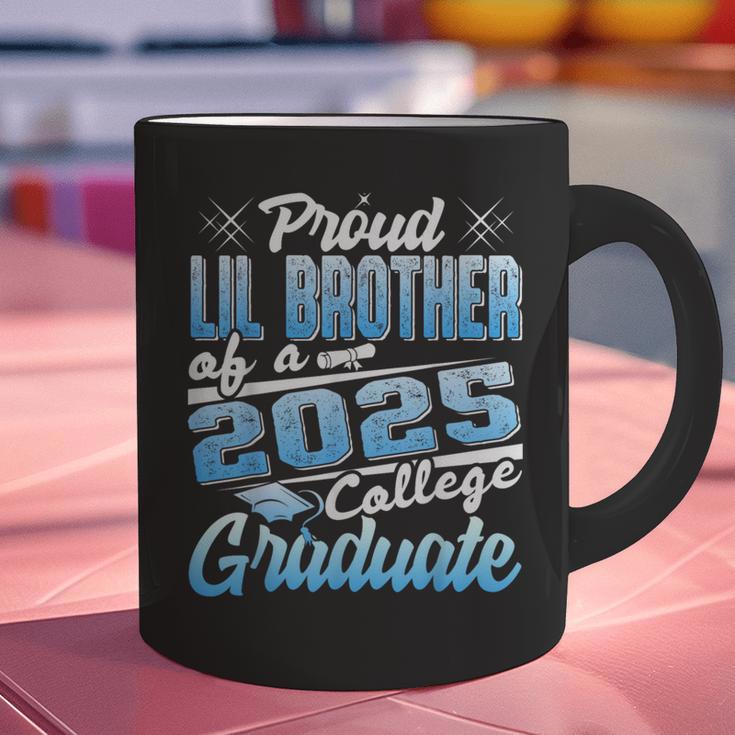 Proud Lil Brother Of 2025 Graduate College Shirt Graduation Graphic Print Coffee Mug