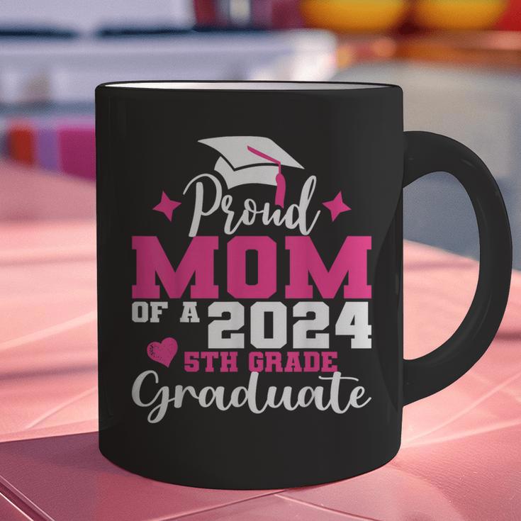 Proud Mom Of 2024 5th Grade Graduate Mother Graduation Graphic Print Coffee Mug