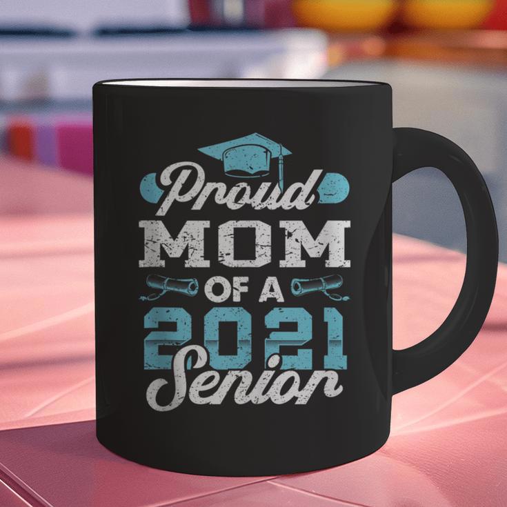 Proud Mom Of a Class Of 2021 Senior Graduate Graduation Graphic Print Coffee Mug
