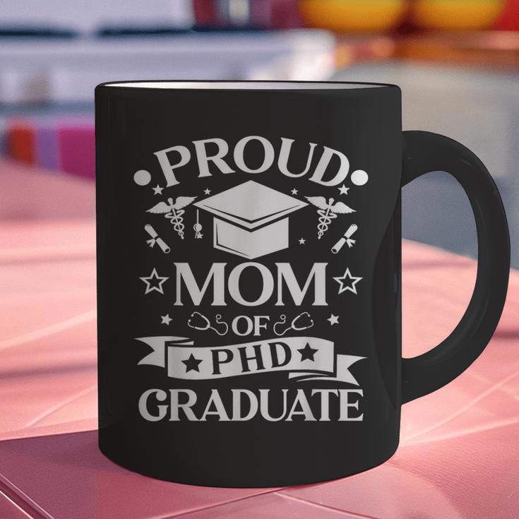 Proud Mom Of PhD Graduate Doctorate Graduation Graphic Print Coffee Mug