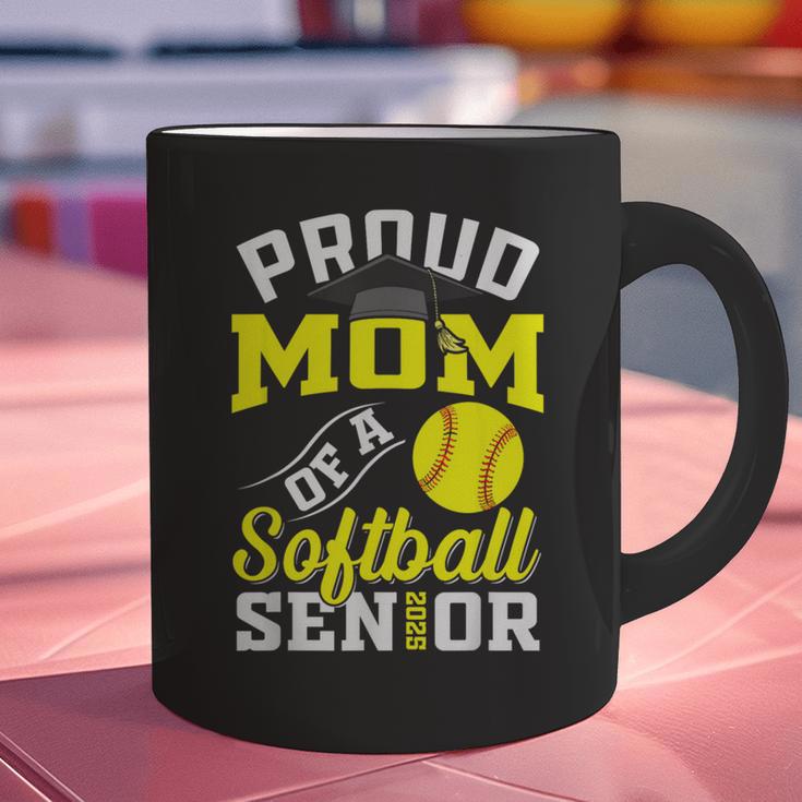 Proud Mom Of a Softball Senior Class Of 2025 Graduation Graphic Print Coffee Mug
