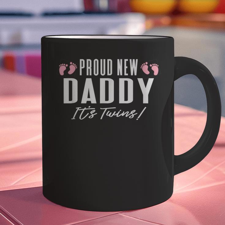 Proud New Dad It's Twins Girl Baby Announcement Father's Day Graphic Print Coffee Mug