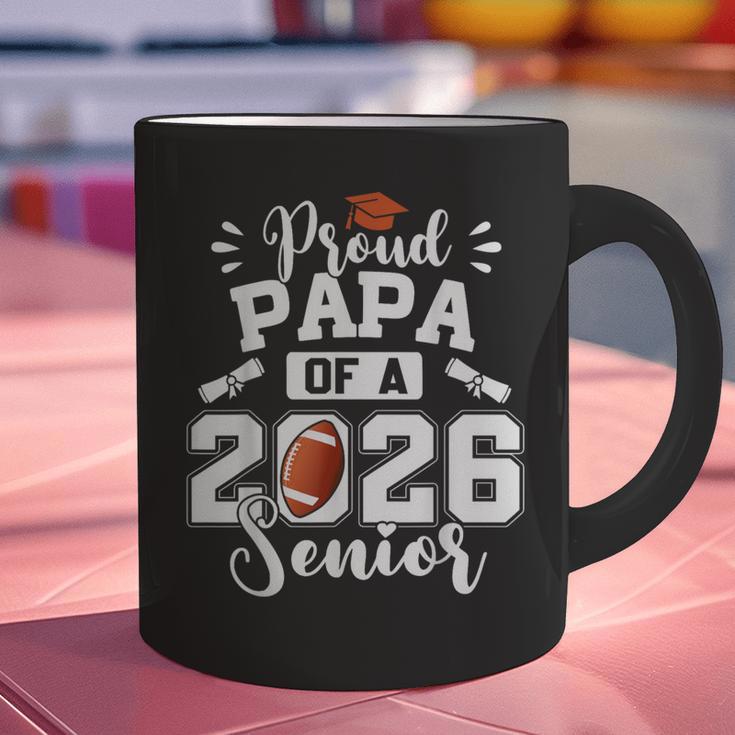 Proud Papa Of A 2026 Senior Football Graduation Dad Graphic Print Coffee Mug