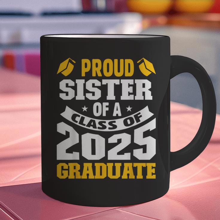 Proud Sister Of a Class Of 2025 Graduate Family Graduation Graphic Print Coffee Mug
