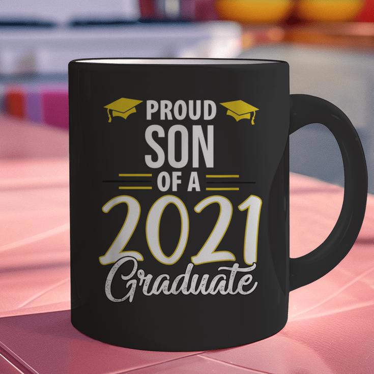 Proud Son Of A 2021 Graduate Graduation Clothes MBA PhD Graphic Print Coffee Mug