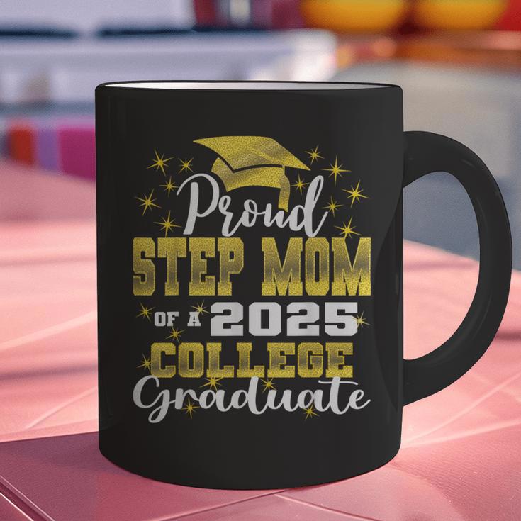 Proud Step Mom Of 2025 College Graduate Family 24 Graduation Graphic Print Coffee Mug