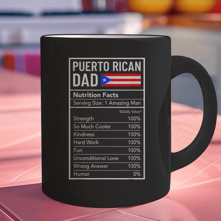 Puerto Rican Dad Nutrition Facts Pride Father's Day Graphic Print Coffee Mug
