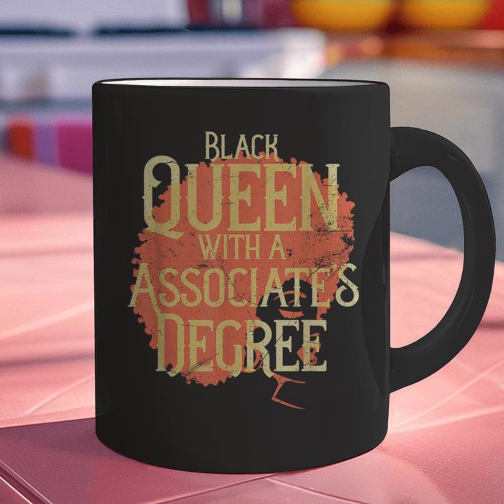 Queen Associate Degree Afrocentric GraduationShirt Graphic Print Coffee Mug