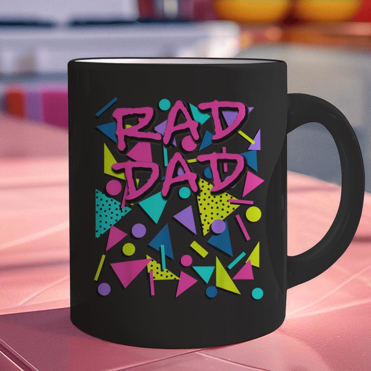 Rad Dad 80s Throwback Graphic Print Coffee Mug