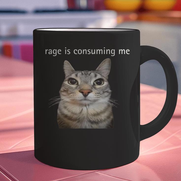 Rage Is Consuming Me Silly Staring Cat Meme Dad Mom Graphic Print Coffee Mug Rage Is Consuming Me Silly Staring Cat Meme Dad Mom Graphic Print Coffee Mug