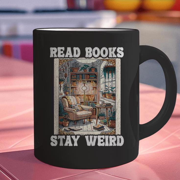 Read Books Stay Weird Book Lover Introvert Book Graphic Print Coffee Mug