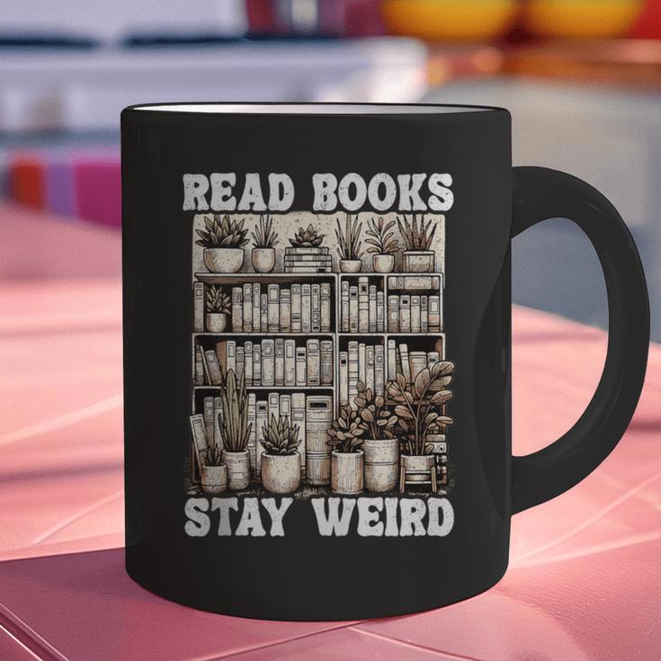 Read Books Stay Weird Introvert Book Lover Book Graphic Print Coffee Mug