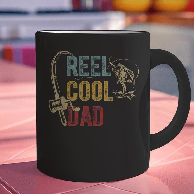 Reel Cool Dad Fishing Shirt Father's Day Fisherman Graphic Print Coffee Mug