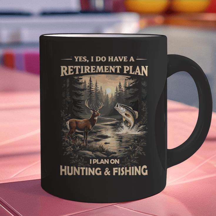 Retirement Plan On Hunting & Fishing Fisherman Hunter Dad Graphic Print Coffee Mug