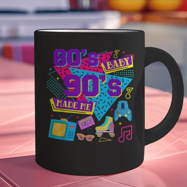 Retro 1980s 80's Baby 1990s 90's Made Me Nostalgia Birthday Graphic Print Coffee Mug