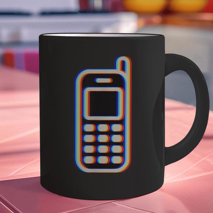 Retro Cell Vintage Mobile Phone 90s Nostalgia Vaporwave Fun Graphic Print Coffee Mug