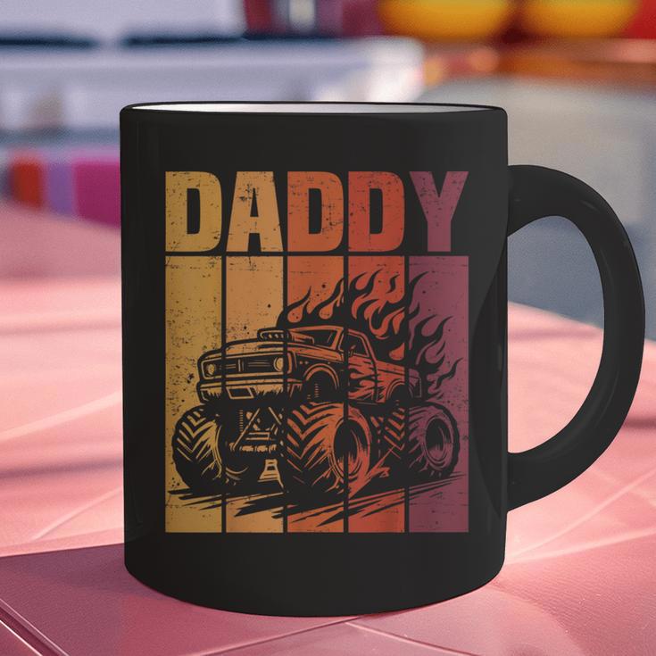Retro Monster Truck Daddy Matching Family Birthday Party Graphic Print Coffee Mug