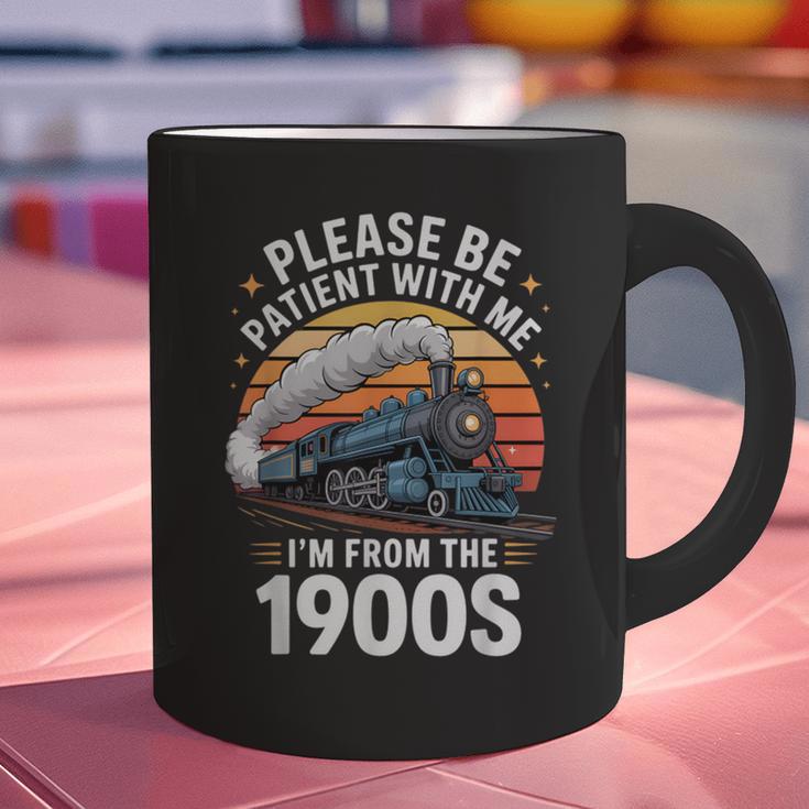 Retro Please Be Patient With Me I'm From The 1900s Train Graphic Print Coffee Mug