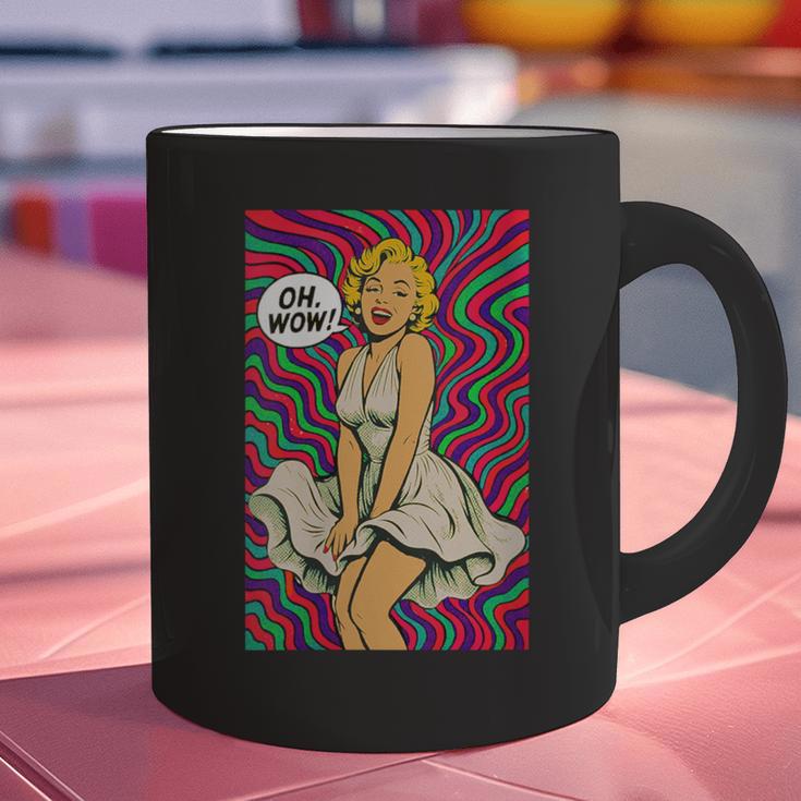Retro Pop Art Vintage Style Blonde Psychedelic 50s Nostalgia Graphic Print Coffee Mug