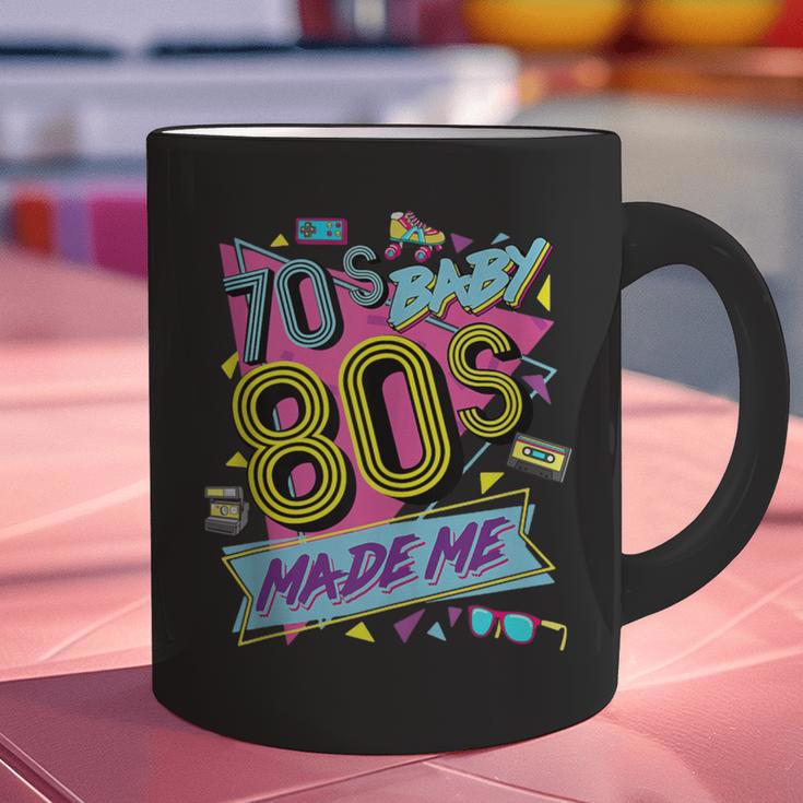 Retro Vintage 70's Baby 80's Made Me Nostalgia Classic Graphic Print Coffee Mug