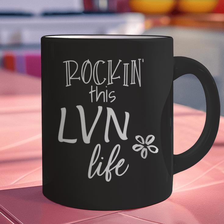 Rockin This Life Cute LVN Graphic For Nurse Graduation Graphic Print Coffee Mug