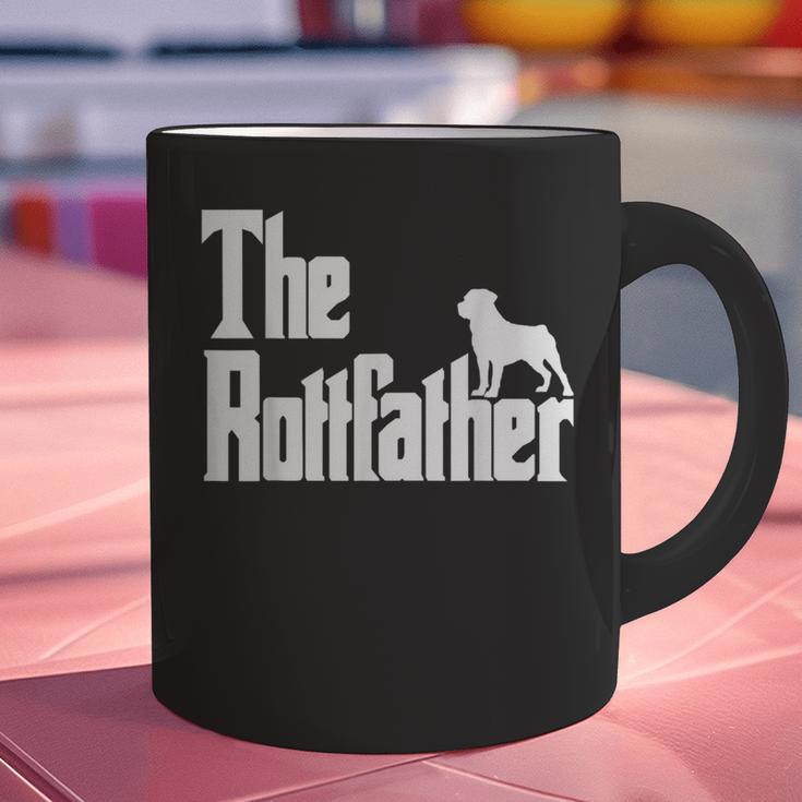 The RottFather Rottweiler Dad Shirt Men Graphic Print Coffee Mug