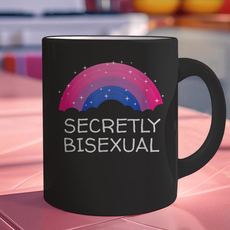 Secretly Bisexual Bi Introvert Bi Pride Antisocial LGBTQ Graphic Print Coffee Mug