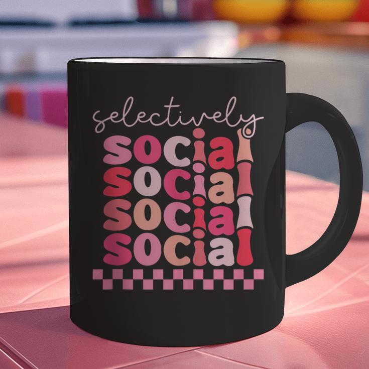 Selectively Social Sarcastic Introvert Humor Graphic Print Coffee Mug Selectively Social Sarcastic Introvert Humor Graphic Print Coffee Mug