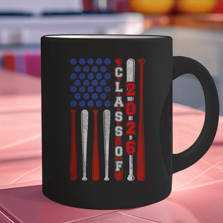 Senior 2026 Baseball American Flag Class Of 2026 Graduation Graphic Print Coffee Mug
