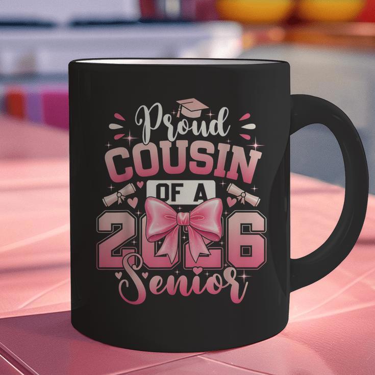 Senior 2026 Class Of 26 Coquette Pink Bow Graduation Cousin Graphic Print Coffee Mug