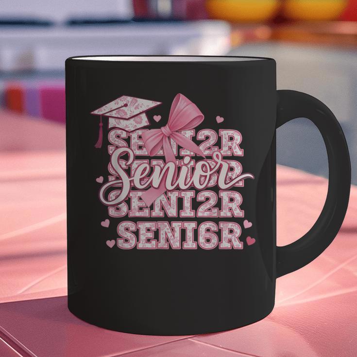 Senior 2026 Class Of 2026 Cute Coquette Pink Bow Graduation Graphic Print Coffee Mug