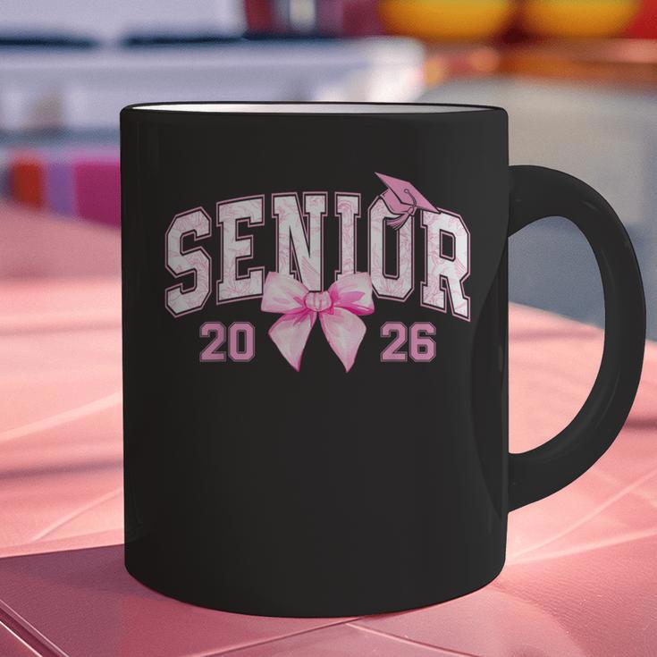 Senior 2026 Coquette Pink Bow Girls Class Of 2026 Graduation Graphic Print Coffee Mug